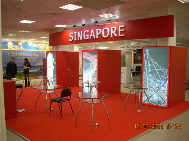 Рекламное оформление выставки SINGAPORE.