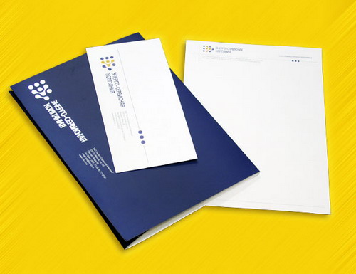 Разработка фирменного стиля комплекта - папка, бланк, конверт.